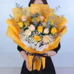 Yellow & Peach Rose Bouquet 1 yellow-peach-rose-bouquet