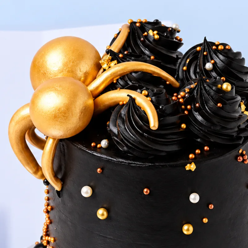 spooky spider nest cake 02