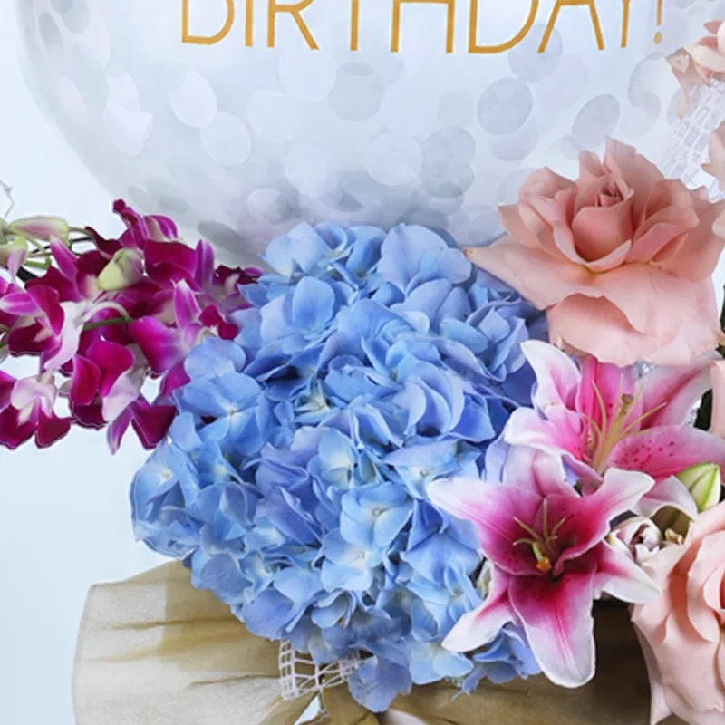 blue hydrangea orchid birthday box 04